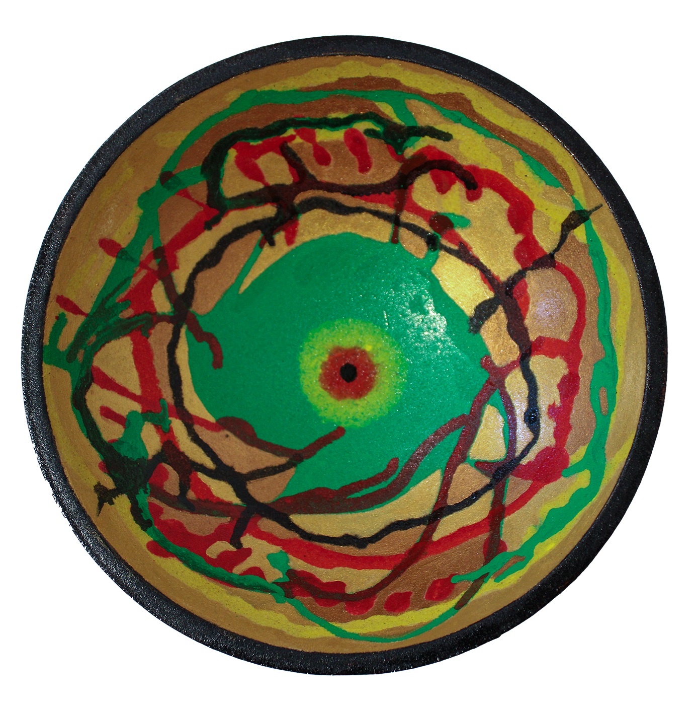 Hand-painted Wooden Bowl