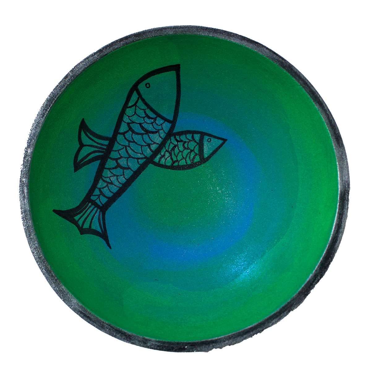 Hand-painted Wooden Bowl