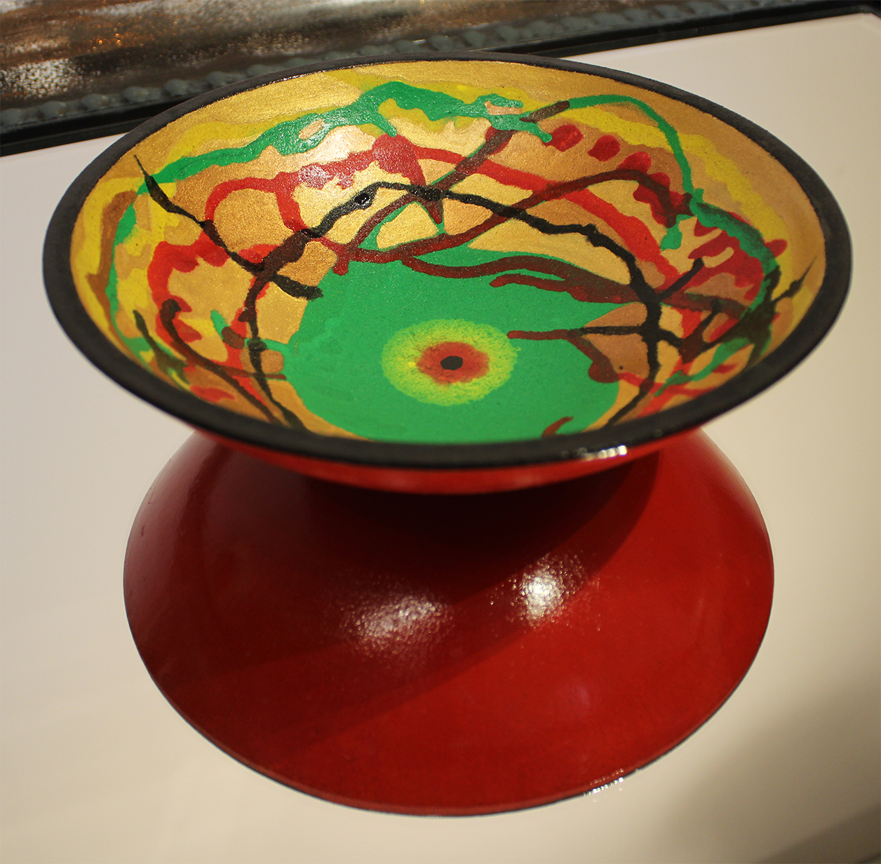 Hand-painted Wooden Bowl