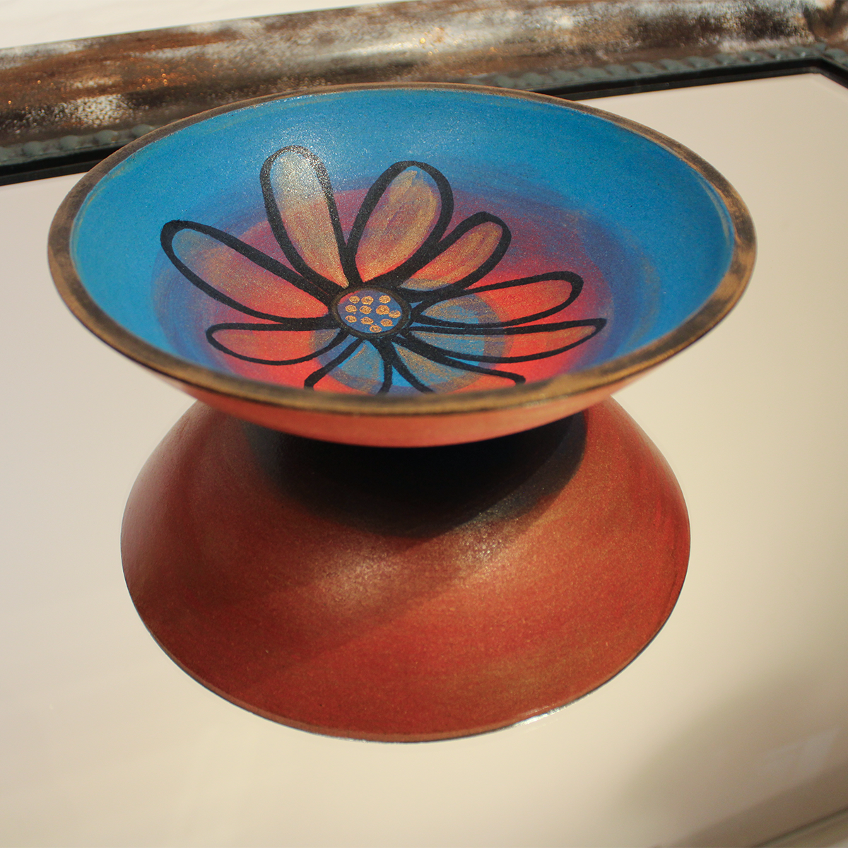 Hand-painted Wooden Bowl