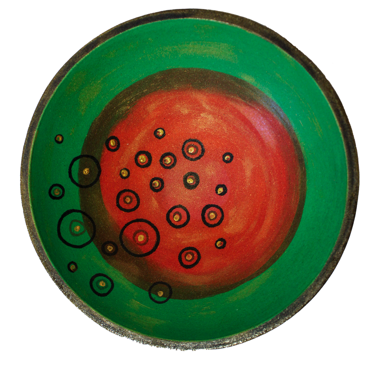 Hand-painted Wooden Bowl
